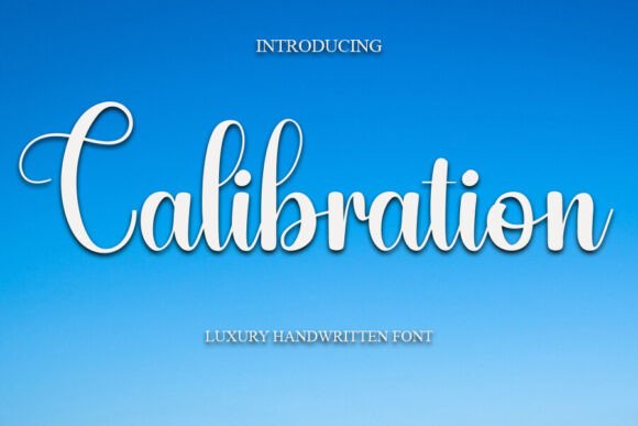 Calibration: A Script Font for Gentle Editorial Design