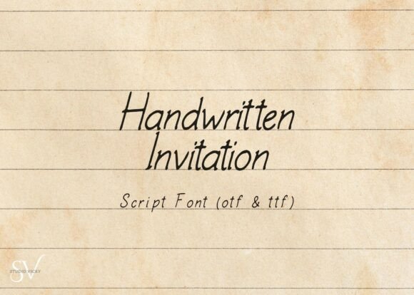 Handwritten Invitation Script: Your Design Font for Authentic Charm