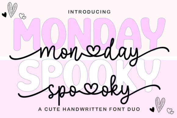 Monday Spooky Script: The Handmade Font Duo for Creative Products