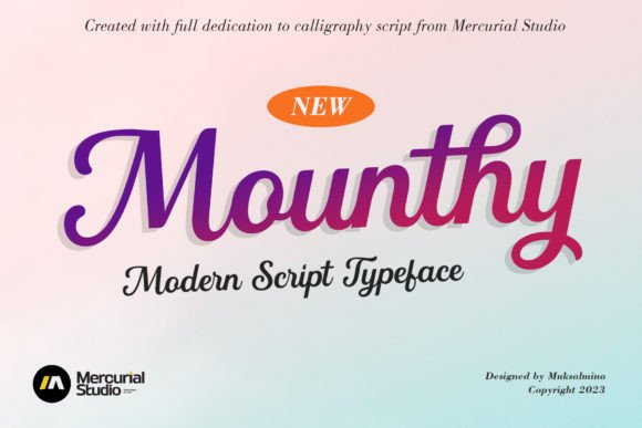 Mounthy Script: A Modern Font for Editorial Design