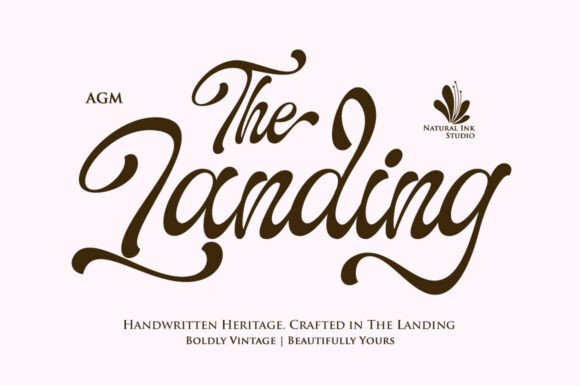 The Landing: A Distinctive Script Font for Modern Marketers