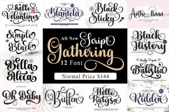 The Script Gathering Bundle: A Typeface for Your Craft